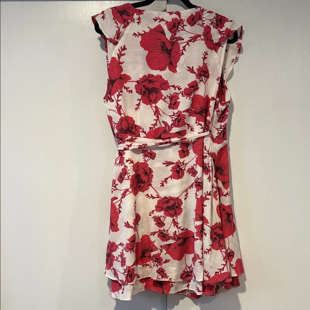 NWT Free People Red and White Floral Mini Dress - Picture 3 of 3